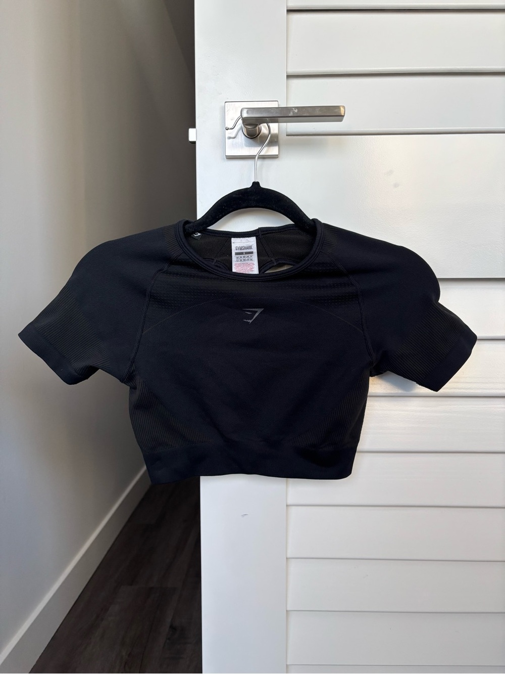 Gymshark Black Seamless Cropped Performance Top